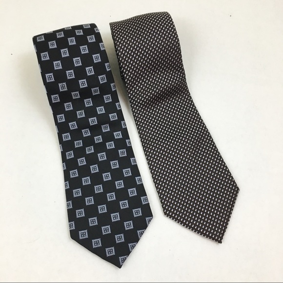 ✨5 FOR $25✨  Club Room Silk Print Tie Bundle of 2 - Picture 2 of 5